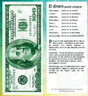 Folleto dólar  – lo que el dinero no puede comprar